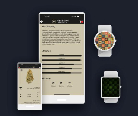 AutoLeaf mobiele app - productinfo op smartphone, tablet en smartwatch