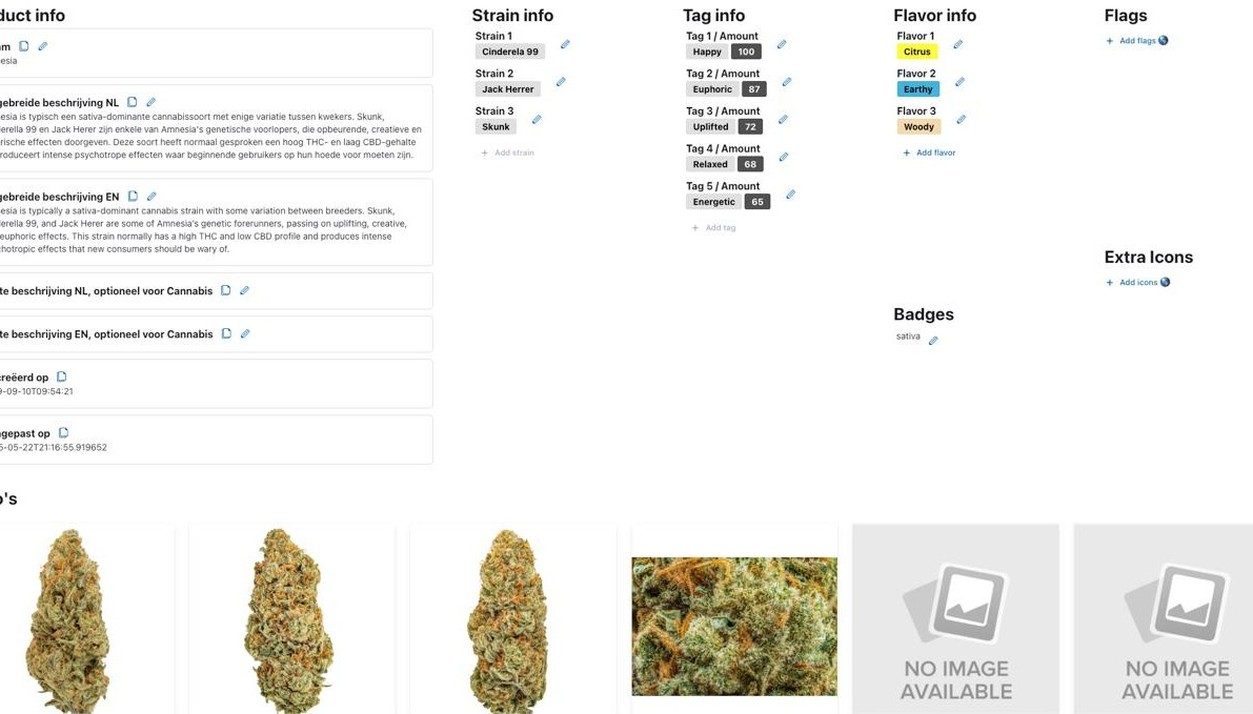 Product detail pagina